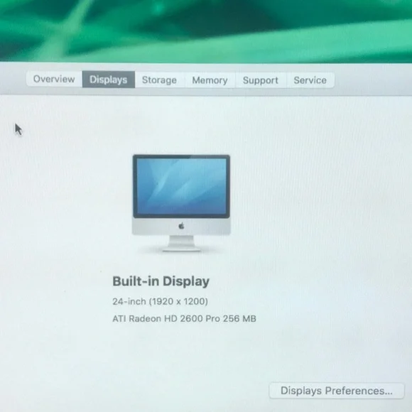 Apple iMac 24 Mid 2007 Core2Duo T7300 2.8GHz Radeon HD 2600 Pro 256MB 500GB 4GB